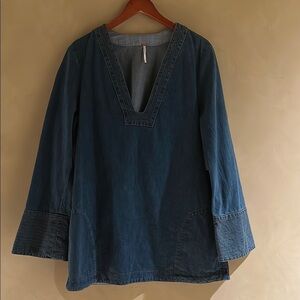 free people denim tunic